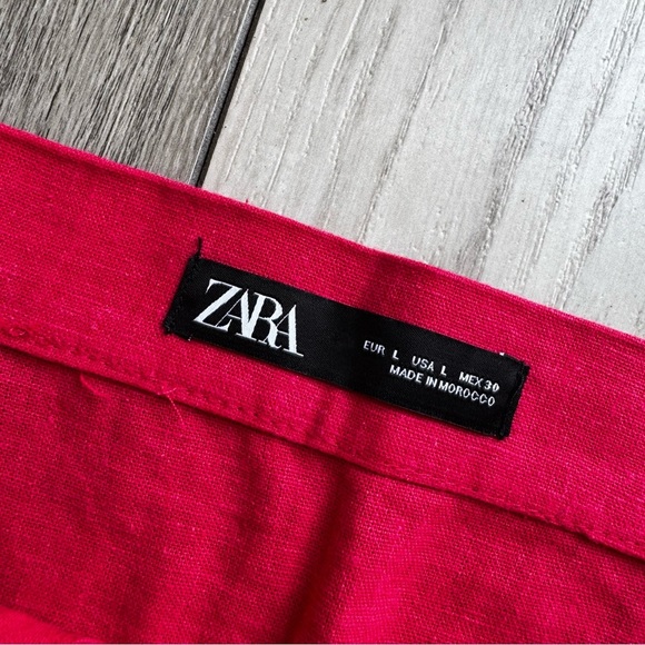 Zara Linen Faux Wrap Midi Ruffle Skirt | Size: Large | Good Condition - Picture 2 of 5